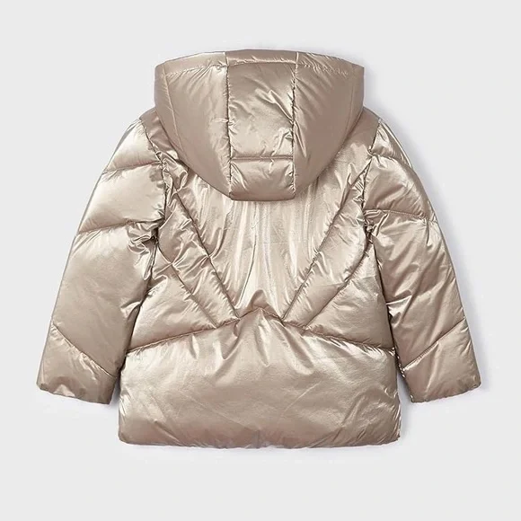 Mayoral Girl’s Rose Gold Puffer Coat